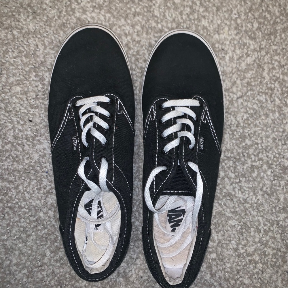Vans black shoes size 7